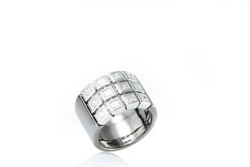luxury jewelry on white background