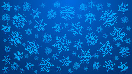 Christmas Snowflakes background blue