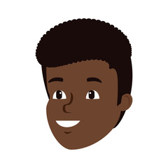 black young man head avatar character