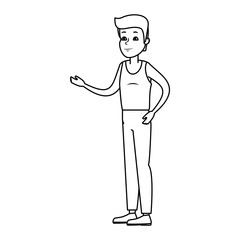 young athlete boy character