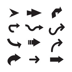 Flat design vector arrow icons