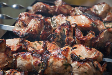 meat on grill