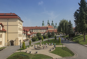 Fototapeta premium Kalwaria Zebrzydowska, Polska, 02 września 2018: Monastery of Kalwaria Zebrzydowska, and the UNESCO world heritage site in Lesser Poland