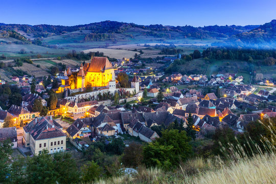 Biertan, Romania. Saxon Village With The Fortified Church In Transylvania.