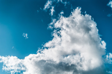 Bright blue skies with clouds