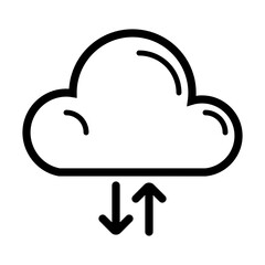 Cloud Transmit Internet Web Technology Computer vector icon