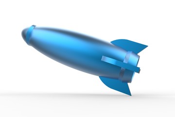 Rocket space ship 3D rendering