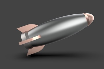 Rocket space ship 3D rendering