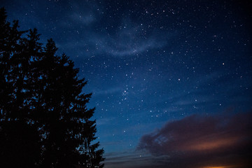 night landscape with stars