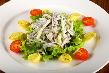 Tongue salad