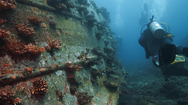 Ship wreck Scuba diving underwater