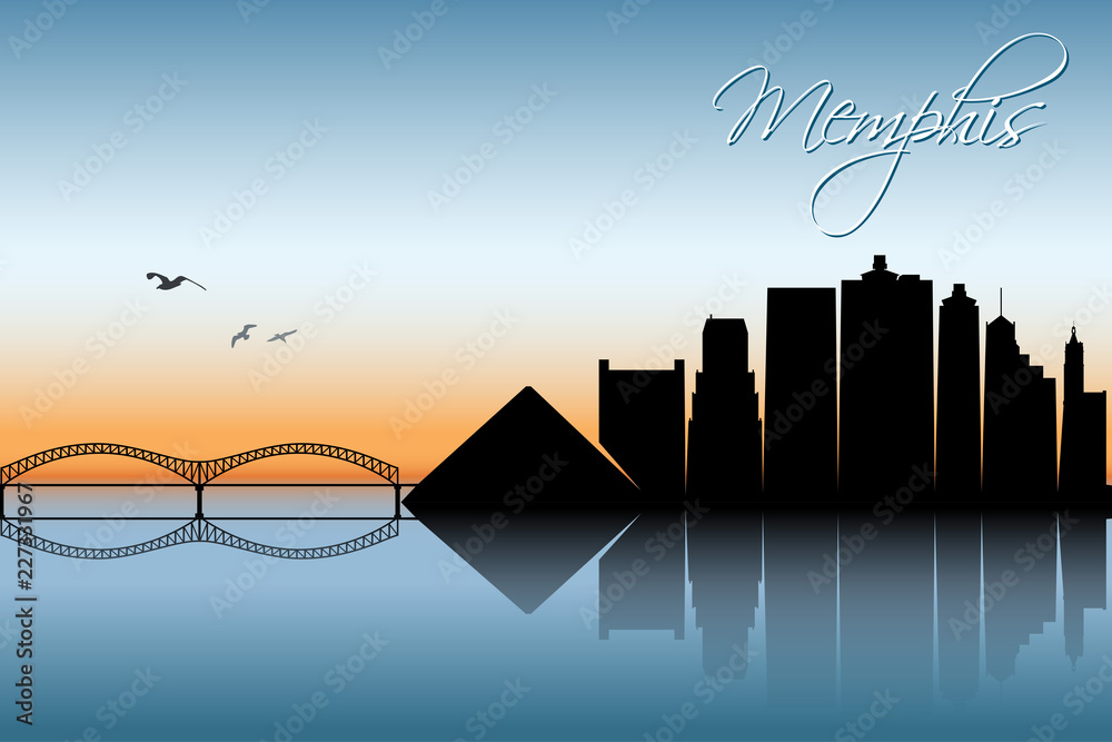 Wall mural memphis skyline - tennessee