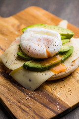 poached egg sandwich with avocado