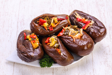 Pickled stuffed eggplant