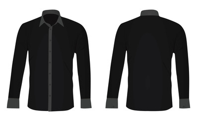 Black shirt. vector illustration