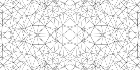 Symmetric background of geometric facets. Modern black and white vector pattern.