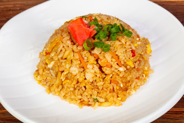 Stir fry rice with vegetables
