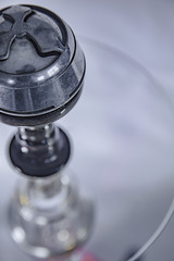 New Glass Hookah with beautiful backlight in the cafe