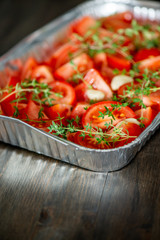 Tomatoes ready to get rosted