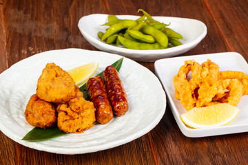 Sausage and chicken nuggets