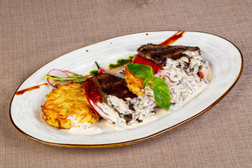 Potato Dumplings with beef