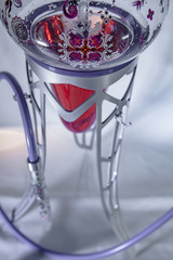 New Glass Hookah with beautiful backlight in the cafe