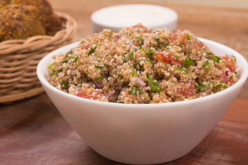 Tabbouleh salad in a bowl