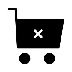 Cart Shopping Commerce Web Supermarket Delete vector icon