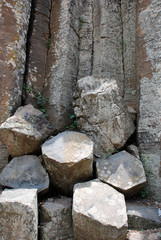 rock formation in san miguel regla - mexico