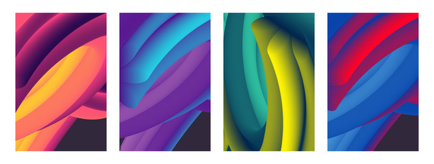 Set of abstract color cover.