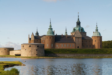 Ancient castle with surrounding water