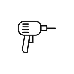 Drill icon. Isolated cordless and drill icon line style. Premium quality cordless vector symbol drawing drill concept for your logo web mobile app UI design.