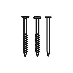 Screw icon. Isolated bolt nut and screw icon line style. Premium quality bolt nut vector symbol drawing screw concept for your logo web mobile app UI design.