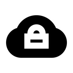 Obraz premium Cloud Lock Security Protect Protection Secure vector icon