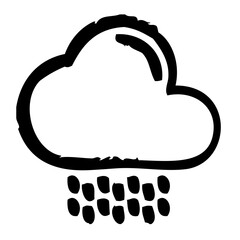 Cloud Rain Summer Shoping Cary Holiday vector icon