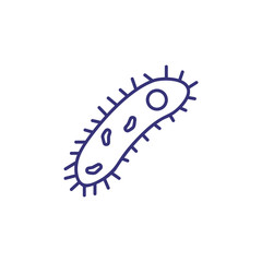 Bacterium line icon. Science, biology, investigation. Science concept. Vector illustration for topics like science, investigation, biology. 