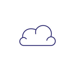 Cloud line icon. Weather, nature, environment. Weather concept. Vector illustration can be used for topics like environment, ecology, weather forecast.