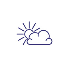 Cloudiness line icon. Weather, nature, environment. Weather concept. Vector illustration can be used for topics like environment, ecology, weather forecast 