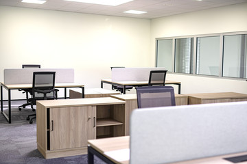 The interior of the modern and new office