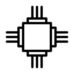 Obraz premium Chip Electronic Devices Hardware Electric Equipment vector icon