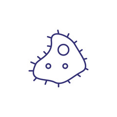 Microbe line icon. Science, biology, investigation. Science concept. Vector illustration for topics like science, investigation, biology.