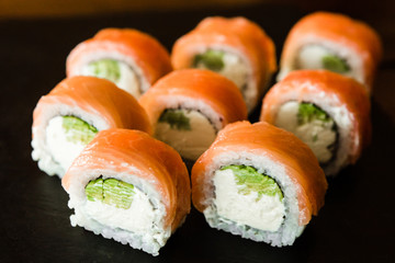 Rolls with fish	