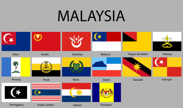 all Flags of regions of Malaysia