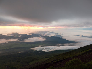 Obraz premium Sunrise from Mt Fuji