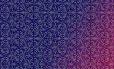 Obraz na płótnie Canvas Bright color texture of three-dimensional complex dissected convex elements based on hexagonal grid. 3d illustration