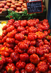 sale fresh red tomatoes on budapest market
