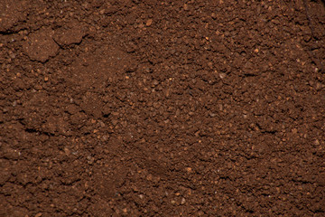 Texture of ground coffee beans