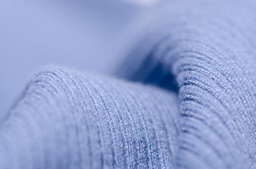 Blue sweater fabric textile material texture macro blur background