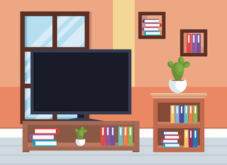 Fototapeta premium home place tv room scene