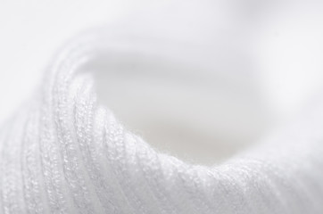 Fototapeta premium White sweater fabric textile material texture macro blur background